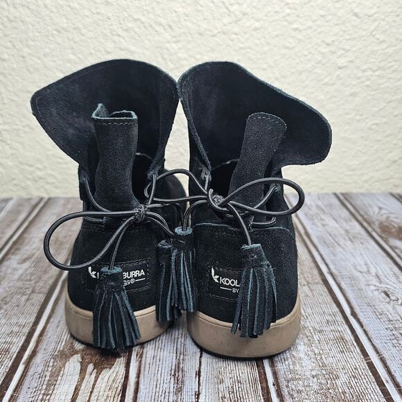 Koolaburra by Ugg skyller suede tassel ankle boots black women's size 8 - Picture 3 of 9